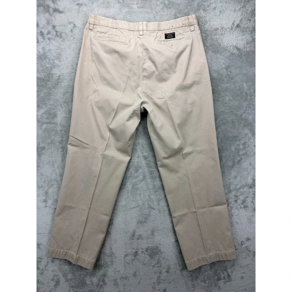 Banana Republic Mens Dawson Pants 36x32 (Real 36x31) Khaki Chino Straight Cotton